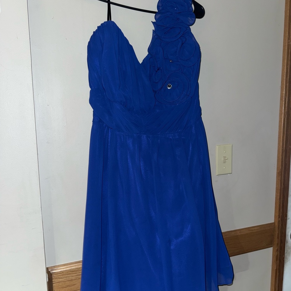 Deb Royal Blue One-Shoulder Dress